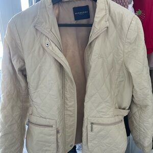 Burberry Cream Utility Jacket with Textured Finish